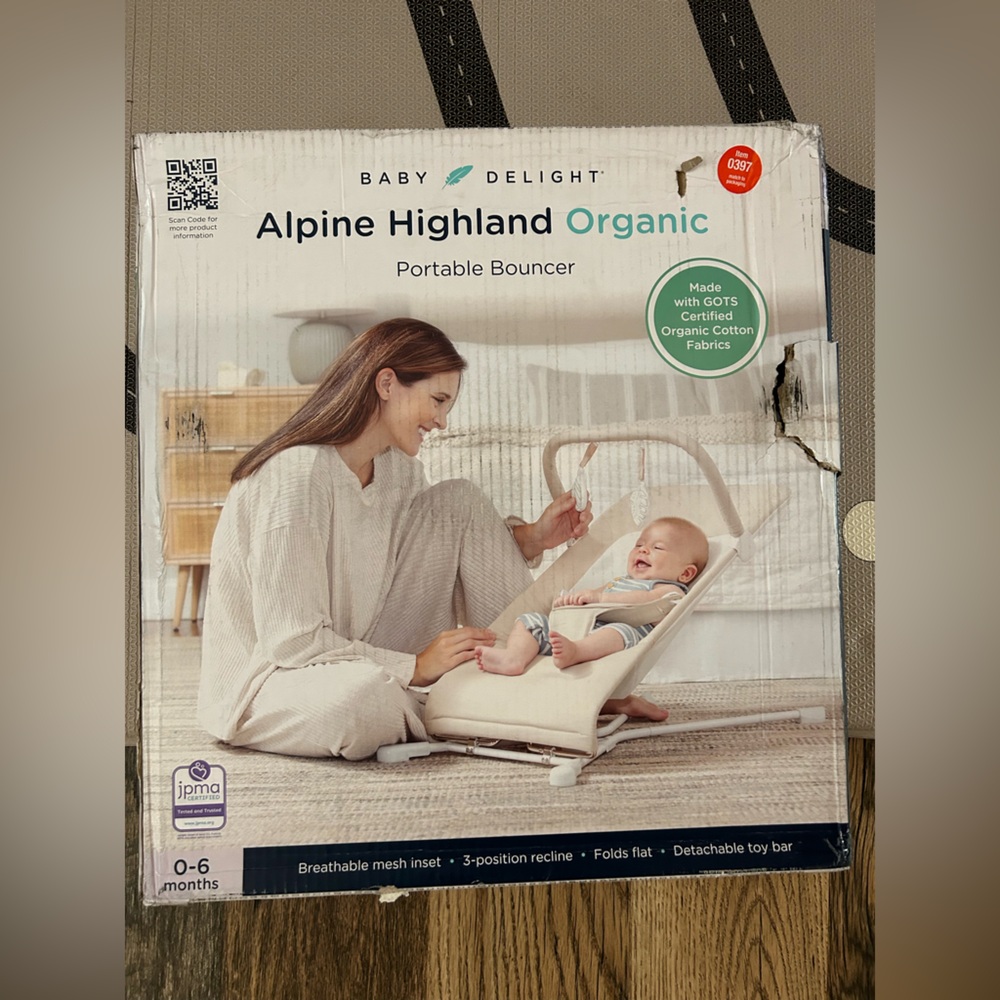 Baby Delight Alpine Highland Organic Portable Bouncer